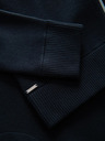 Ombre Clothing Férfi cipzáros pulóver - sötétkék V1 OM-SWZS-0146 Ombre Clothing