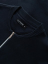 Ombre Clothing Férfi cipzáros pulóver - sötétkék V1 OM-SWZS-0146 Ombre Clothing