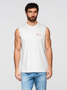 Ombre Clothing Férfi pamut ujjak nélküli TANK TOP póló - fehér V1 OM-TSTT-0243 Ombre Clothing