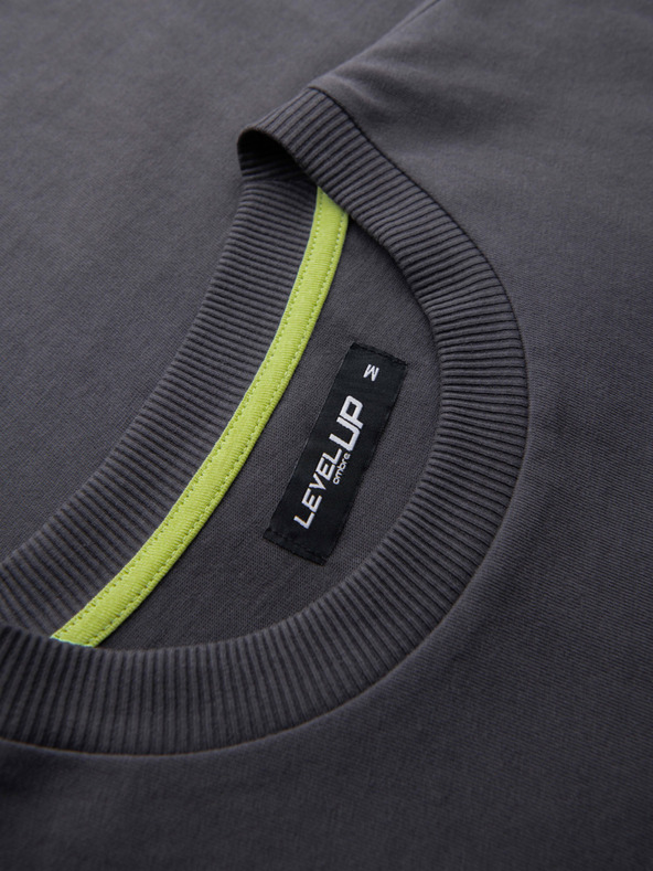 Ombre Clothing Férfi pamut ujjak nélküli TANK TOP póló - grafitszürke V2 OM-TSTT-0243 Ombre Clothing