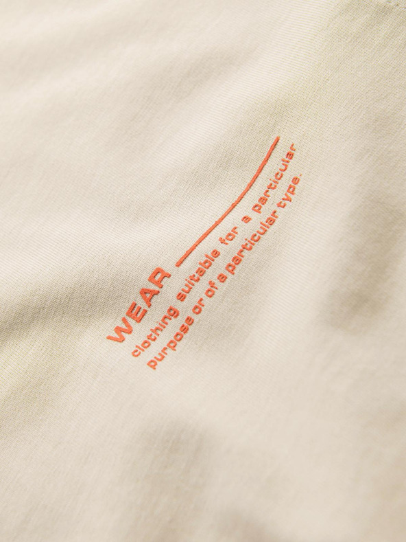 Ombre Clothing Férfi pamut TANK TOP póló ujjak nélkül - krém V3 OM-TSTT-0243 Ombre Clothing