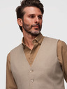 Ombre Clothing Klasszikus férfi mellény béléssel - bézs V1 V64 Ombre Clothing
