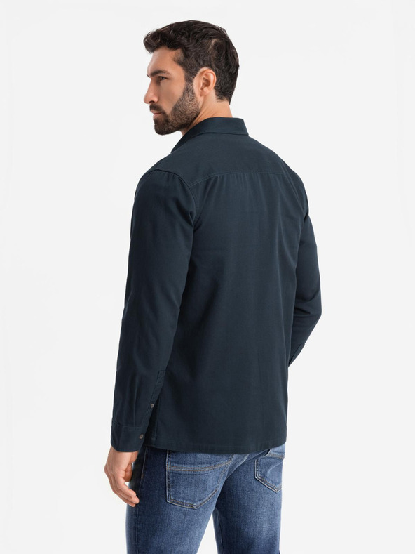 Ombre Clothing Sötétkék férfi ombre ruházat felső ruházat ing