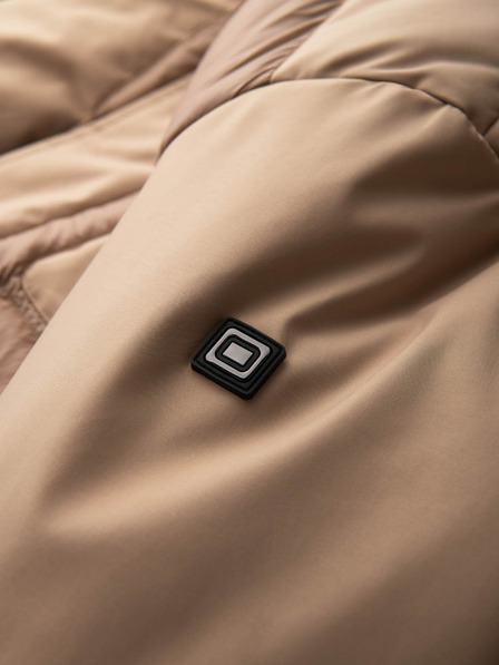 Ombre Clothing Férfi steppelt hosszú kabát nagy zsebekkel Ombre Ruházat