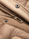 Ombre Clothing Férfi steppelt hosszú kabát nagy zsebekkel Ombre Ruházat
