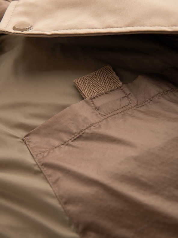 Ombre Clothing Férfi steppelt hosszú kabát nagy zsebekkel Ombre Ruházat
