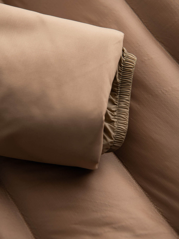 Ombre Clothing Férfi steppelt hosszú kabát nagy zsebekkel Ombre Ruházat
