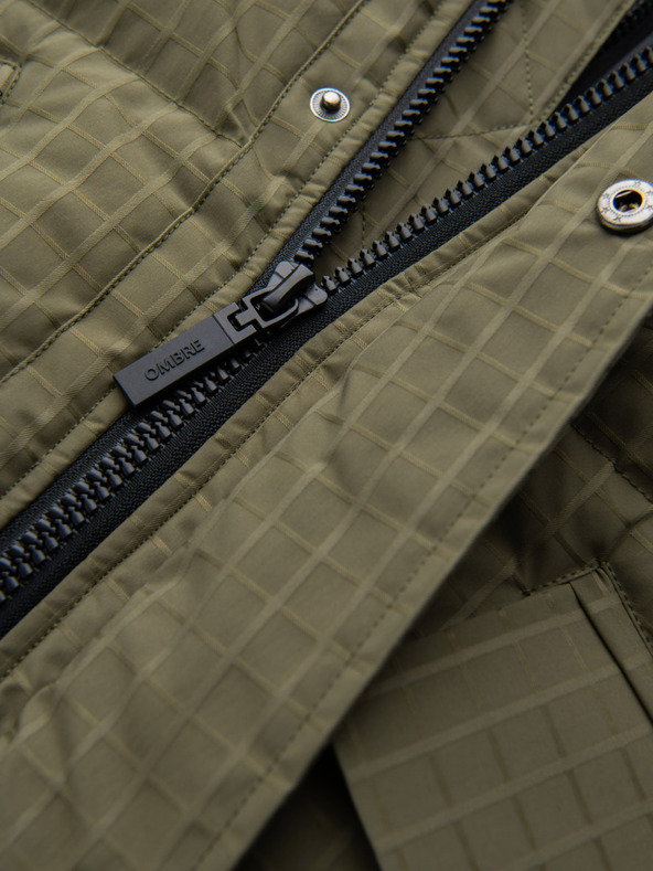 Ombre Clothing Férfi szabadtéri hosszú parka dzseki Ombre ruházat
