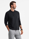 Ombre Clothing Férfi hosszú ujjú póló póló Ombre ruházat
