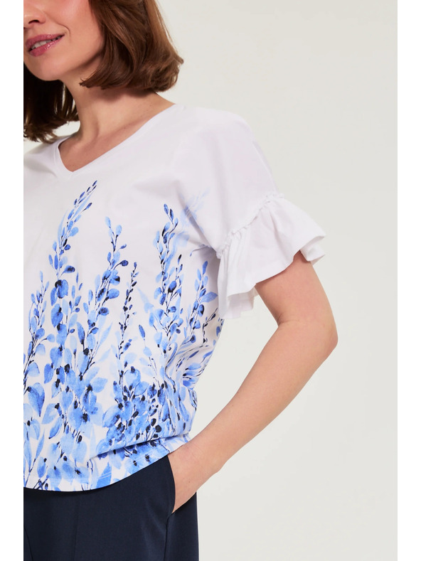 Moodo Nyomott blúz fehér Moodo