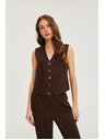 Moodo Lenvegyület mellény barna Moodo