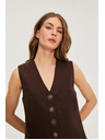 Moodo Lenvegyület mellény barna Moodo