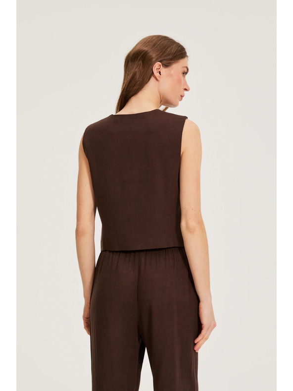 Moodo Lenvegyület mellény barna Moodo