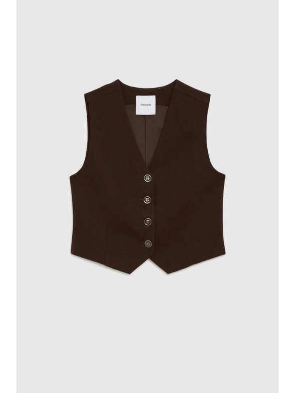 Moodo Lenvegyület mellény barna Moodo
