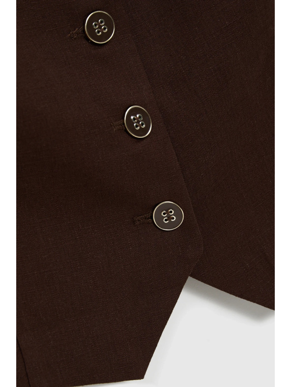 Moodo Lenvegyület mellény barna Moodo