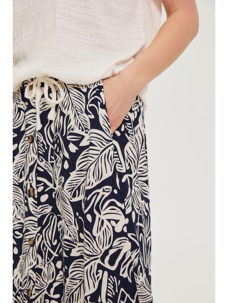 Moodo Viszkóz szoknya sötétkék Moodo