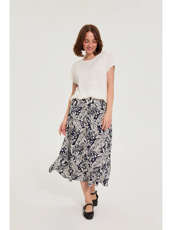 Moodo Viszkóz szoknya sötétkék Moodo