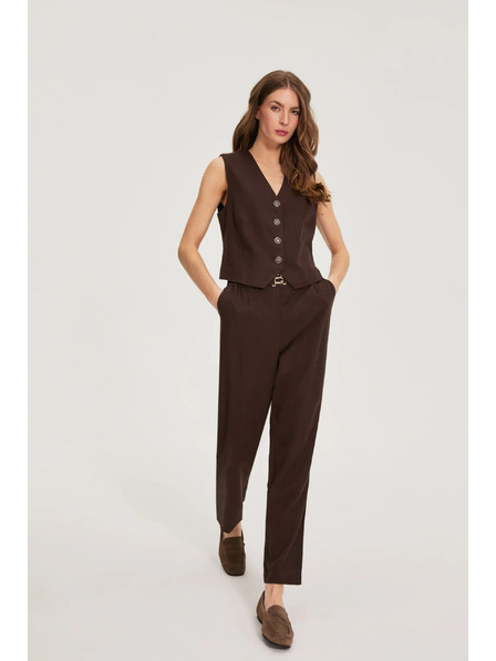 Moodo Lenvegyület nadrág barna Moodo