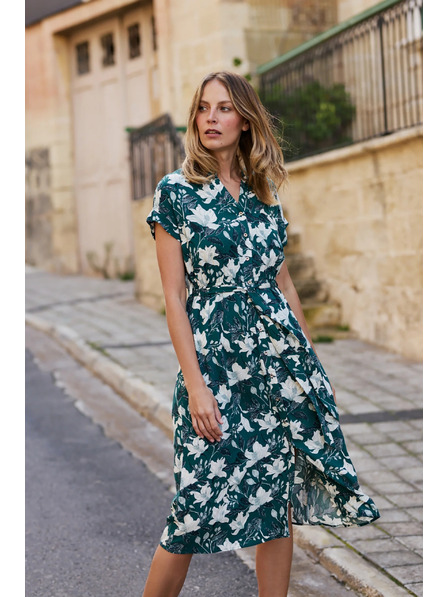 Moodo Viszkóz ruha zöld Moodo