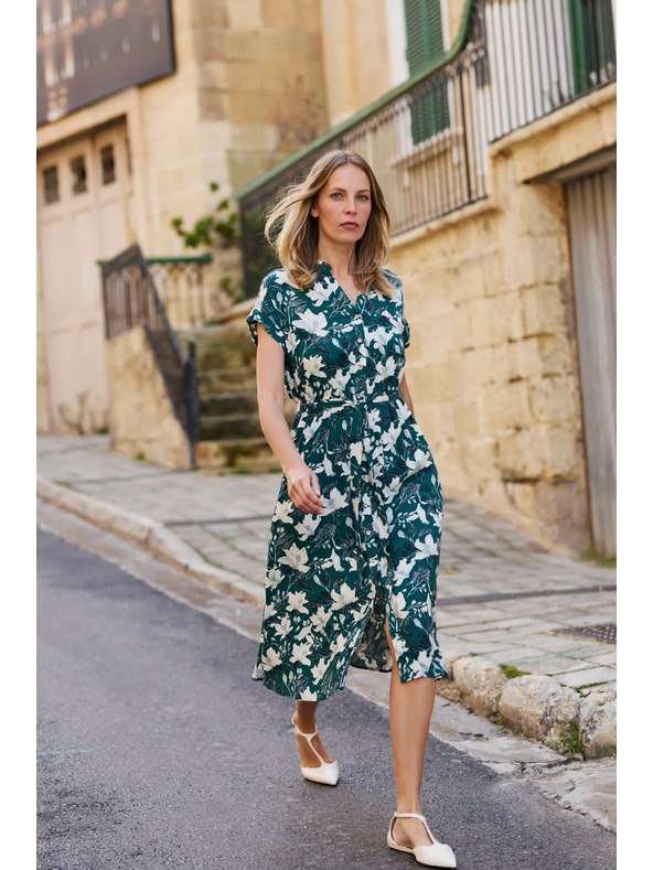 Moodo Viszkóz ruha zöld Moodo