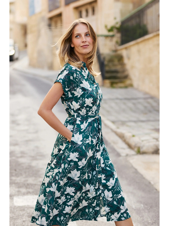 Moodo Viszkóz ruha zöld Moodo