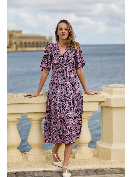 Moodo Praktikus viszkóz ruha sötétkék Moodo