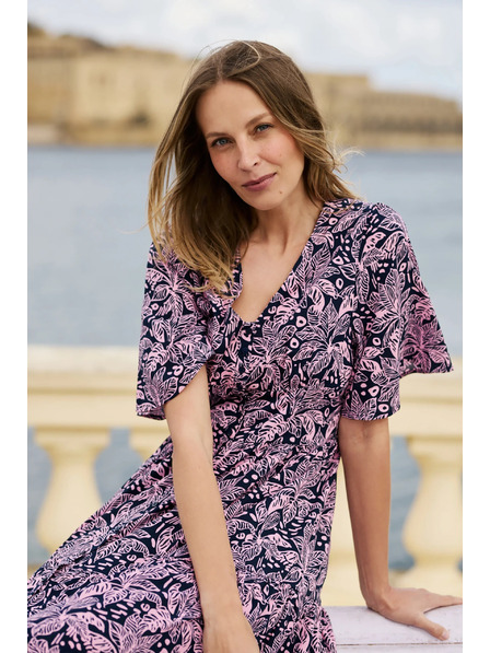 Moodo Praktikus viszkóz ruha sötétkék Moodo