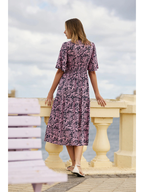 Moodo Praktikus viszkóz ruha sötétkék Moodo