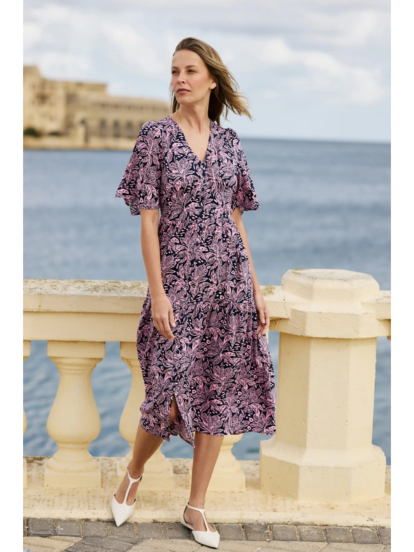 Moodo Praktikus viszkóz ruha sötétkék Moodo