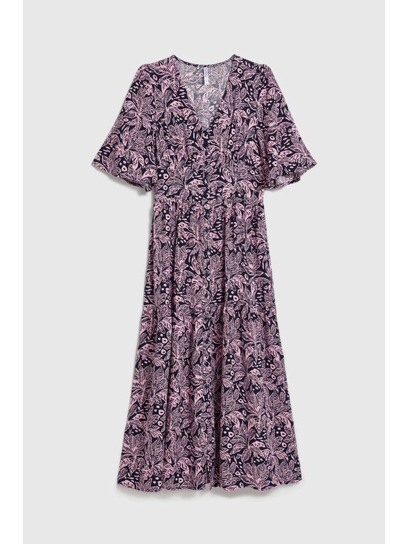 Moodo Praktikus viszkóz ruha sötétkék Moodo