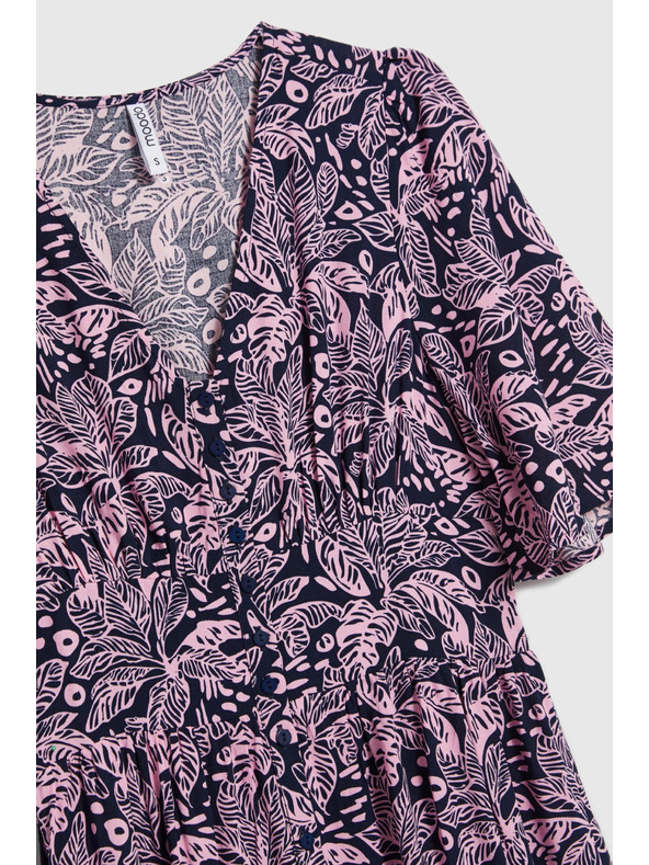 Moodo Praktikus viszkóz ruha sötétkék Moodo