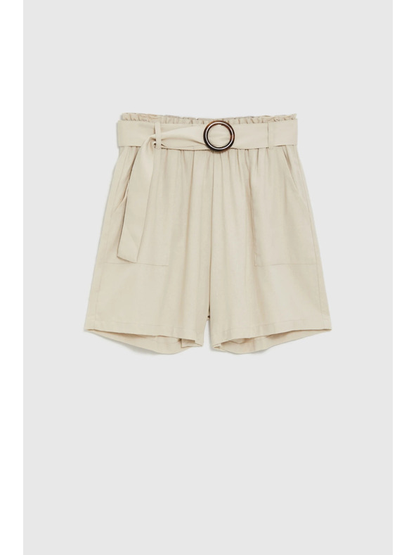 Moodo Rövidnadrág öv részlettel bézs Moodo