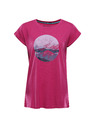 ALPINE PRO Női nem gyűrödő anyagú póló ALPINE PRO OMBA 2 fuchsia red varianta pb