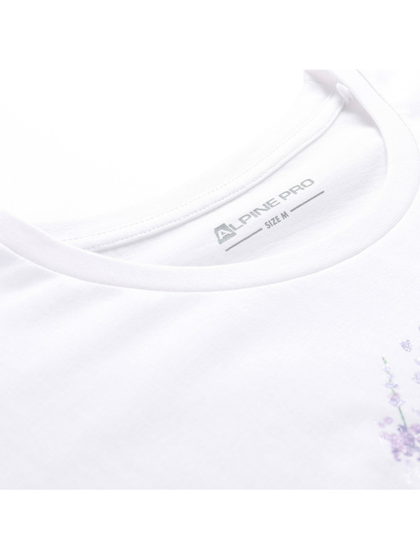 ALPINE PRO Női nem gyűrödő anyagú póló ALPINE PRO OMBA 2 white varianta pa