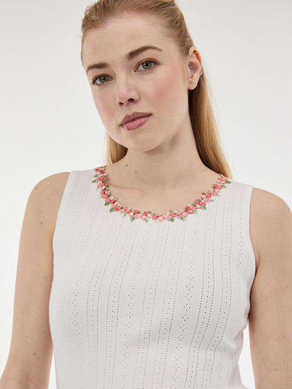 Orsay ORSAY Fehér női trikó applikációval