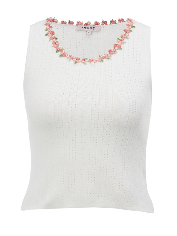 Orsay ORSAY Fehér női trikó applikációval