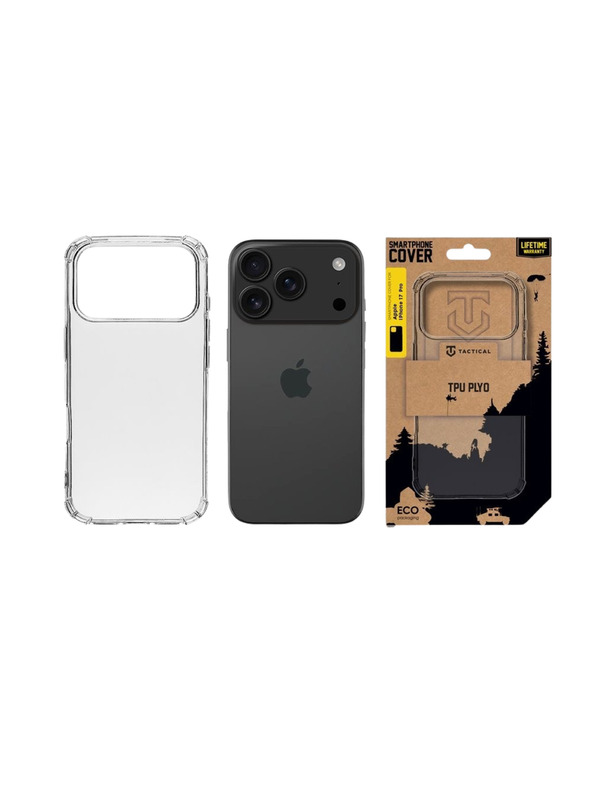 Tactical Tactical TPU Plyo Tok Apple iPhone 17 Pro számára Transparent