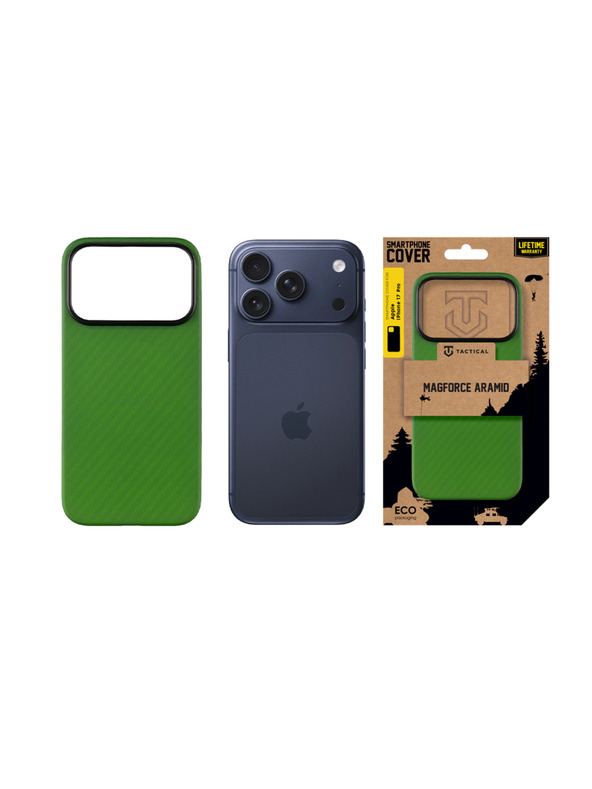 Tactical Tactical MagForce Aramid Tok Apple iPhone 17 Pro számára Green Toad