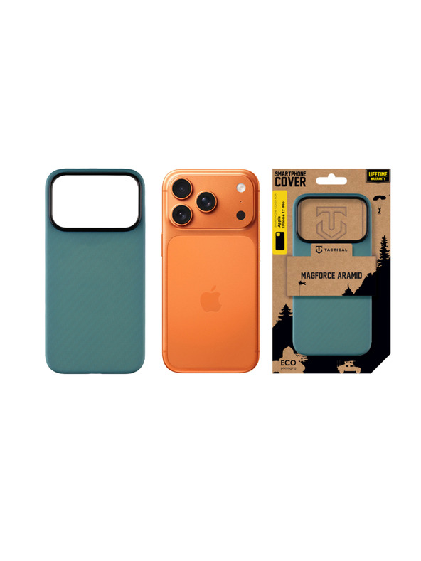Tactical Tactical MagForce Aramid Tok Apple iPhone 17 Pro számára Blue Jay