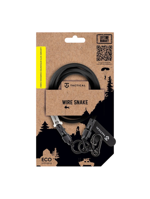 Tactical Tactical Wire Snake USB-C 1,2m Black