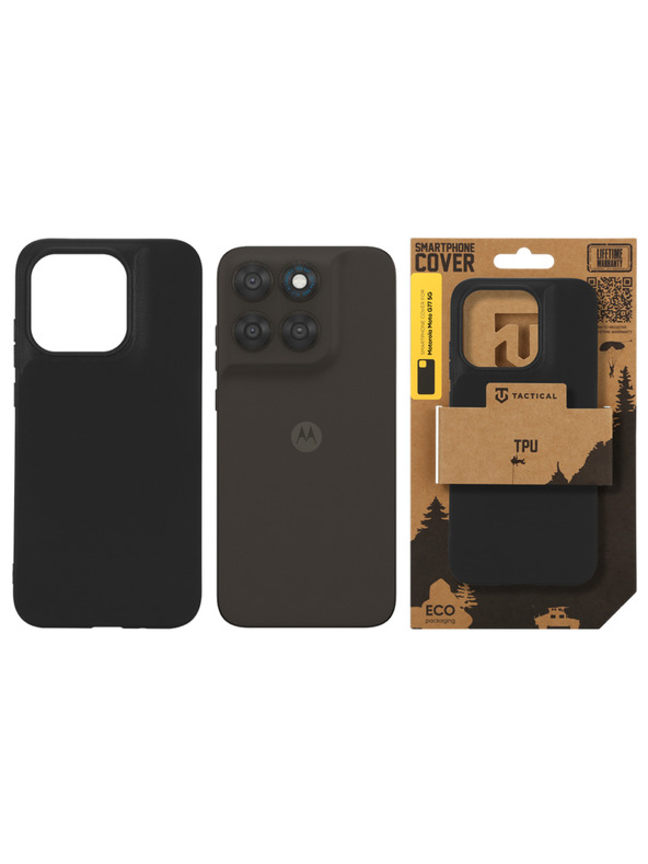 Tactical Tactical TPU Tok Motorola Moto G77 5G számára Fekete