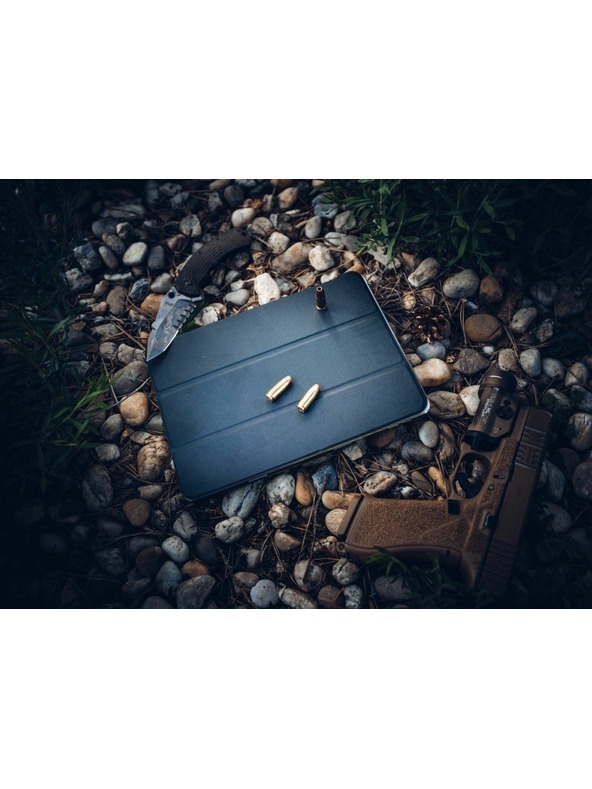 Tactical Tactical Book Tri Fold Tok Samsung Galaxy Tab S9/S9 FE/S10 FE/S10 Lite-hez Fekete