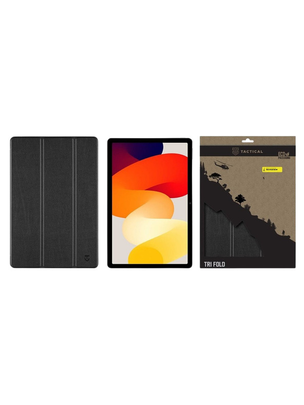 Tactical Tactical Book Tri Fold Tok Xiaomi Redmi Pad SE 11 számára Fekete