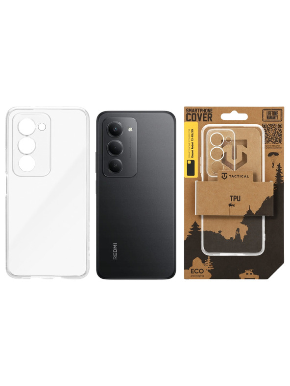 Tactical Tactical TPU Tok Xiaomi Redmi 15 4G/5G számára Transparent