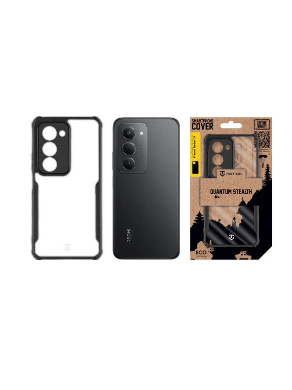 Tactical Tactical Quantum Stealth Tok Xiaomi Redmi 15 számára Clear/Black