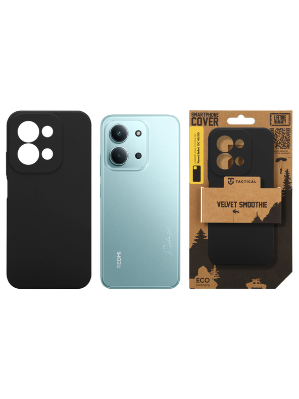 Tactical Tactical Velvet Smoothie Tok Xiaomi Redmi 15C 4G/5G számára Asphalt