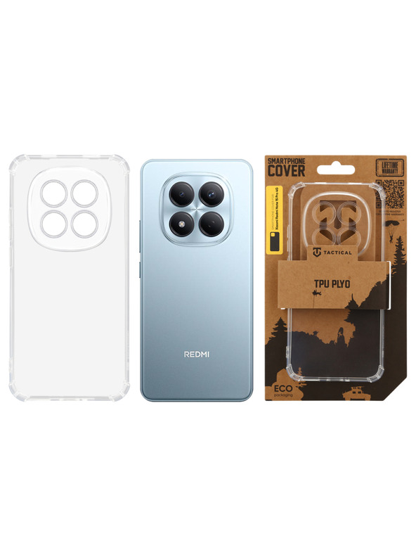 Tactical Tactical TPU Plyo Tok a Xiaomi Redmi Note 15 Pro 4G számára Transparent