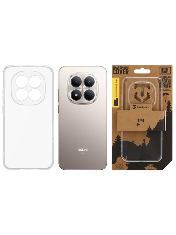 Tactical Tactical TPU Tok a Xiaomi Redmi Note 15 Pro 5G számára Transparent