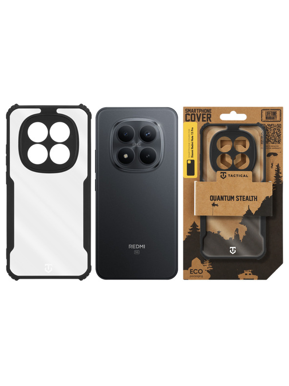 Tactical Tactical Quantum Stealth Tok a Xiaomi Redmi Note 15 Pro számára Clear/Black