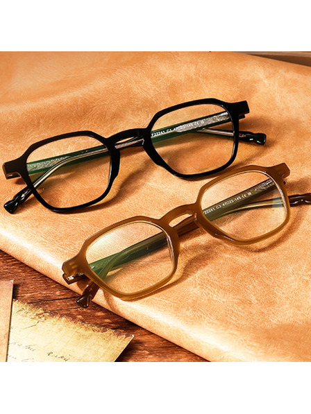 VEYREY VeyRey szögletes acetát napszemüveg Mack átlátszó keret tiszta lencsék